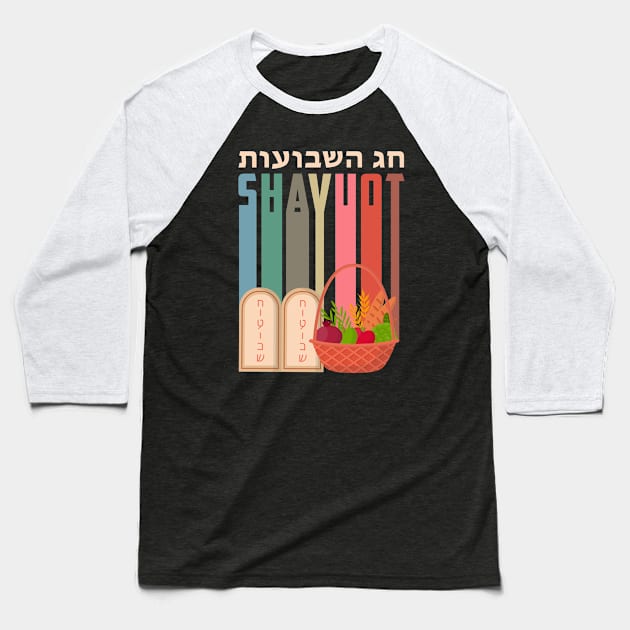 Vintage Harvest In The Land Of Israel Shavout Feast Of The Weeks Baseball T-Shirt by wonderws